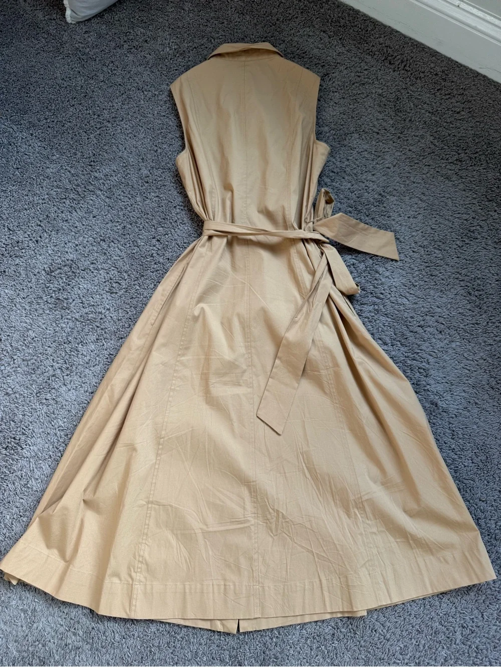 Anne Klein Khaki Shirt Dress Size 10 - Picture 2 of 5